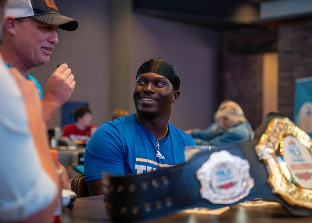 Tulsa player competing in the Gavin Rose Bowl